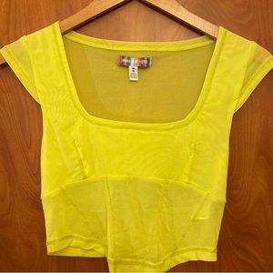 Urban outfitters yellow party top